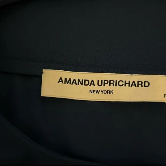 Amanda Uprichard Blue Cardigan Dress Combo Jacket Dress Tie Front Size M - Picture 7 of 8